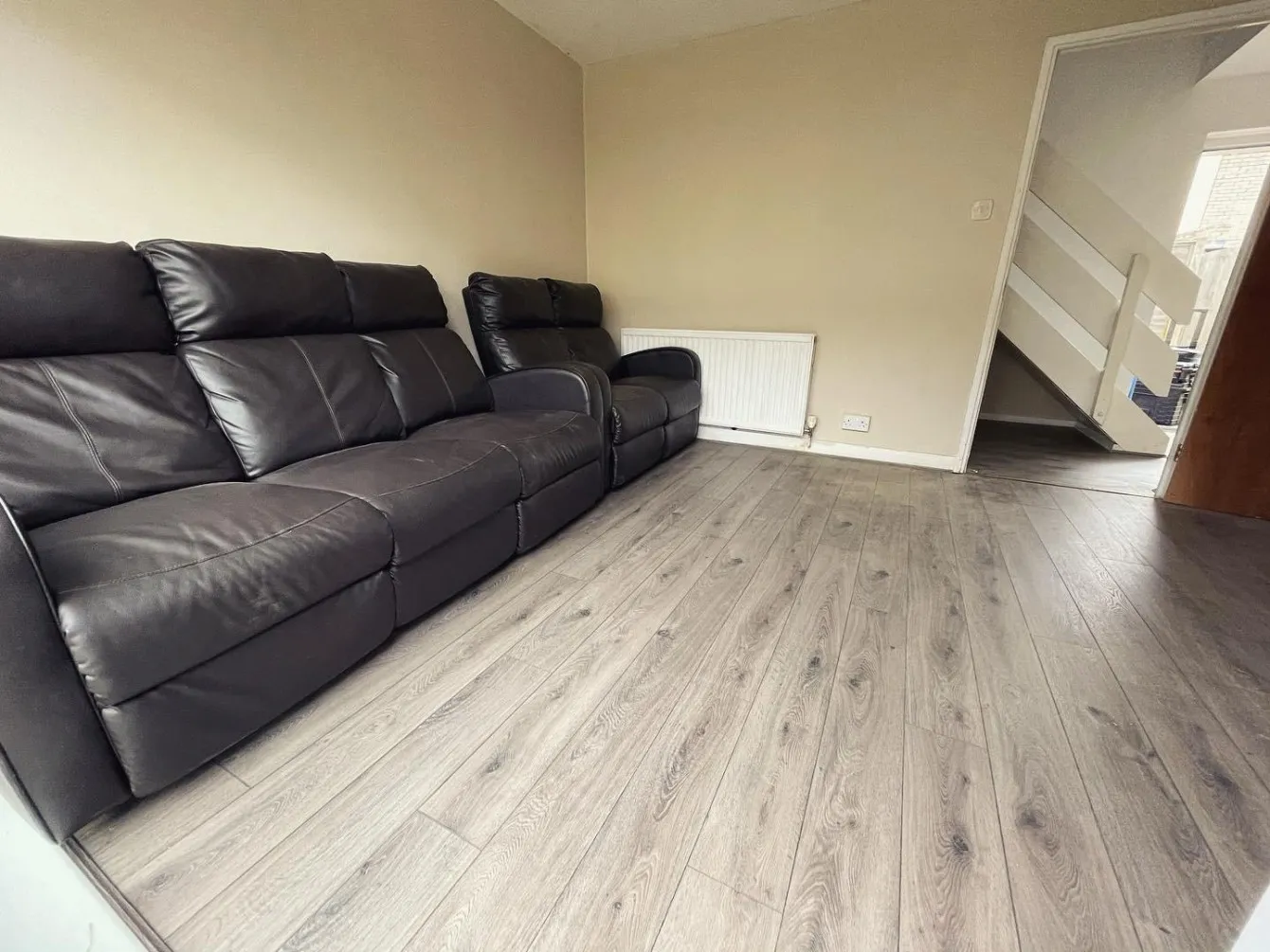 Living room laminate flooring